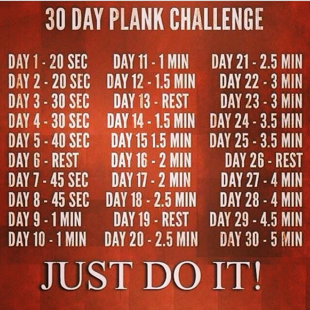 30-day plank challenge